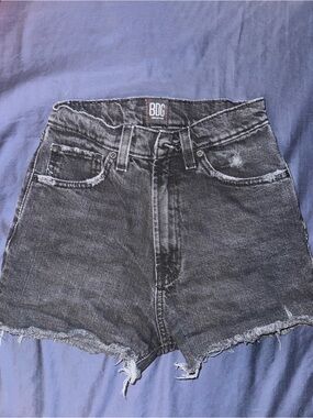 BDG Black Washed High-Rise Denim Cutoff Shorts